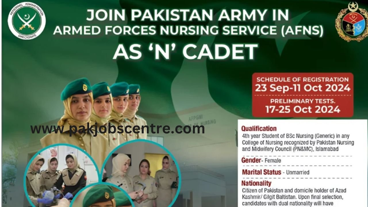 Join Pak Army AFNS As N Cadet 2024 Online Apply