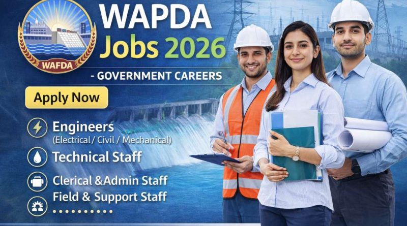 WAPDA Jobs 2026 latest government advertisement for engineers and staff in Pakistan