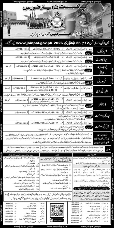 Join Pakistan Air Force 2026 PAF Jobs Online Apply