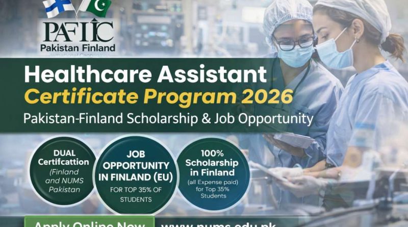 Healthcare Assistant Certificate Program 2026 Pakistan Finland Scholarship