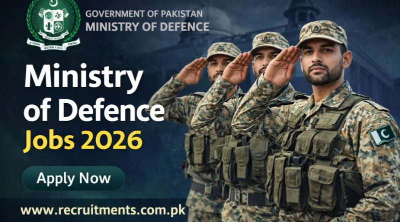 Ministry of Defence Jobs 2026 Government of Pakistan